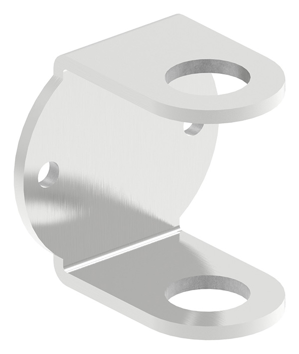 Wandbefestigung für Geländerpfosten, zum Anschweißen des Pfostens, für Rohr 33,7mm, V2A