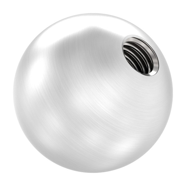 51020-240 Vollkugel, Ø 20mm, mit Gewinde M6, V2A