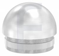 Rohrabschlussstopfen, für Rohr 42,4 x 2,0mm, halbrund, hohl, V4A