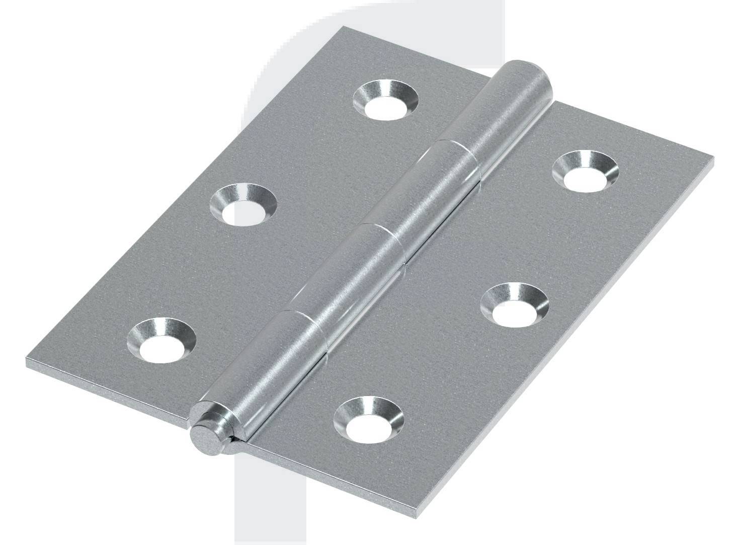 Scharnier 63x45mm mit herausnehmbaren Zapfen, verzinkt