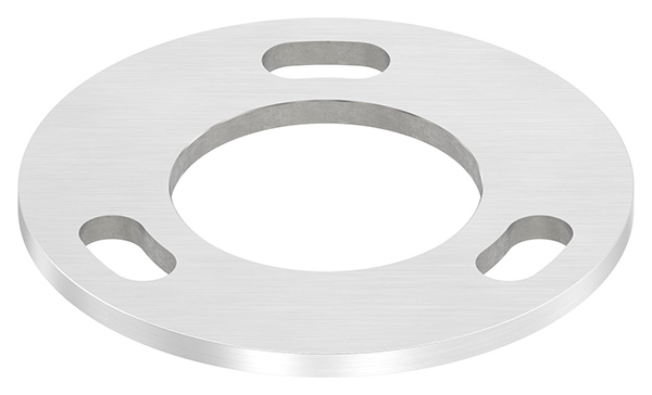 Ankerplatte, Ø 120 x 6mm, mit Längsschliff, V2A