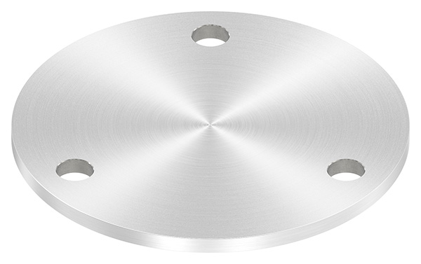 Ankerplatte, Ø 140 x 6mm, mit Rundschliff, V2A