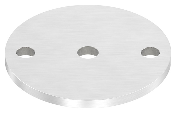 54100-240 Ankerplatte, Ø 100 x 6mm, mit Längsschliff, V2A