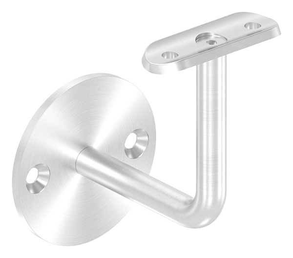 Handlaufhalter mit Handlaufanschlussplatte für Rohr 42,4mm (austauschbar), Ronde und Bügel verschweißt