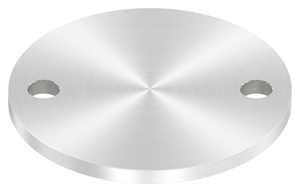Ankerplatte, Ø 100 x 6mm, mit Rundschliff, V2A