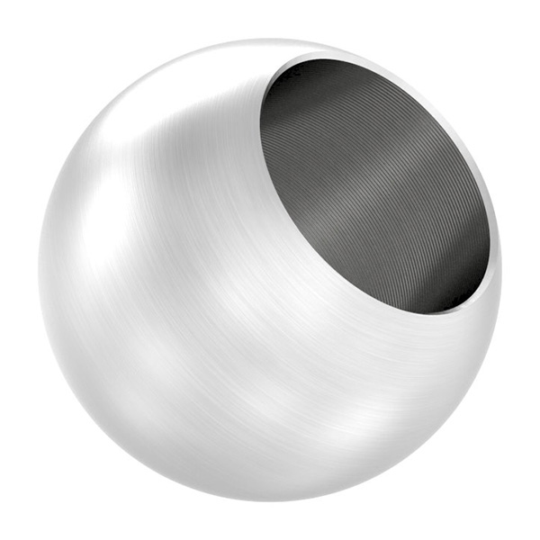 51020-V4AS12-6 Vollkugel, Ø 20mm, mit Sackloch 12,6mm, V4A