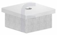 Einsteckkappe, für Quadratrohr 50 x 50 x 3,0mm, mit Gewinde M8, geschliffen, V2A
