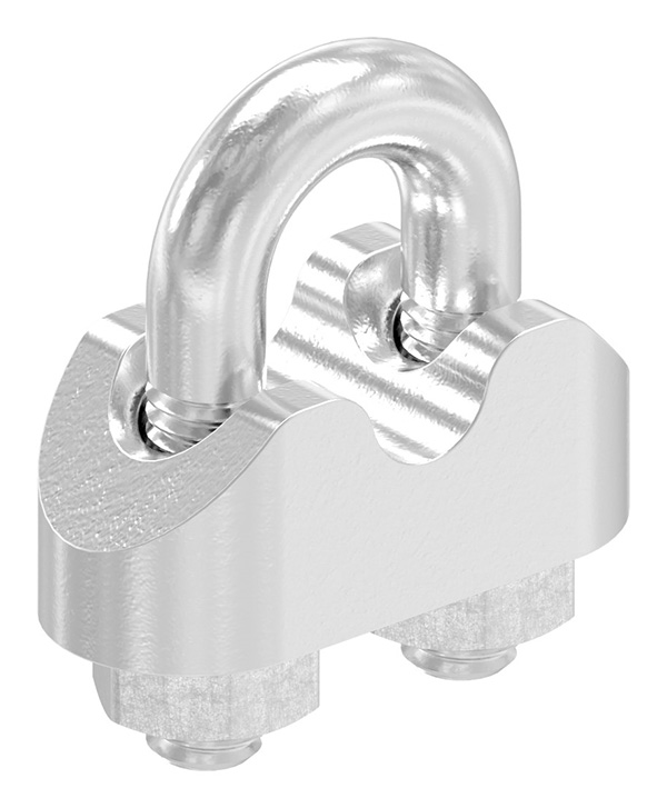 Drahtseilklemmen für Seil 4mm, mit Gewinde M5, V4A