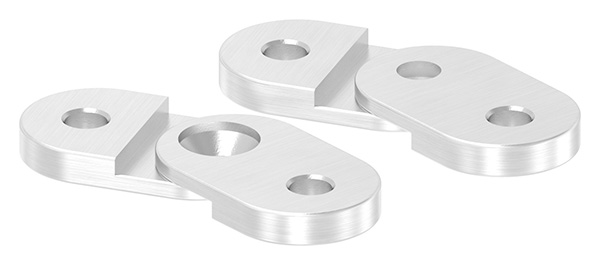 Halteplatte verstellbar, flach, V4A