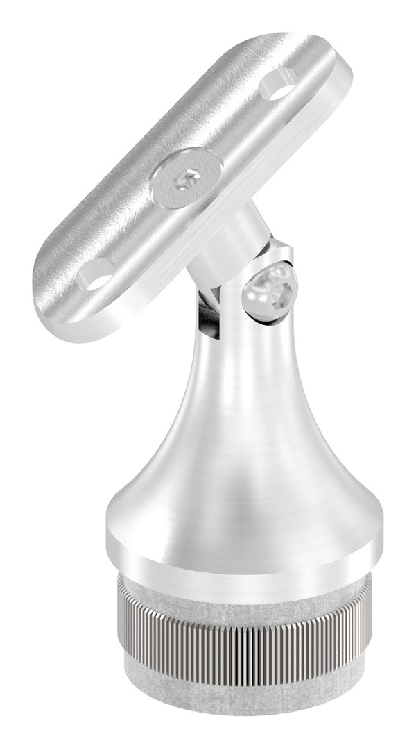 Stopfen mit Gelenkstift und Halteplatte aus einem Teil, für 42,4 x 2,0mm, V2A