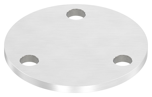 Ankerplatte, Ø 100 x 6mm, mit Längsschliff, V2A