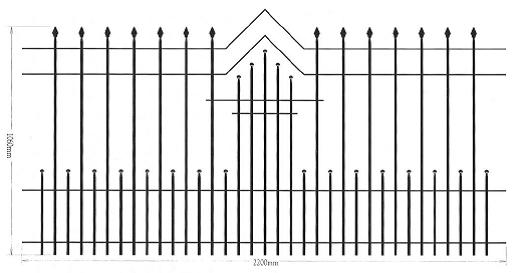 Zaunfeld 1060x2200mm  - Preis und Lieferzeit auf Anfrage