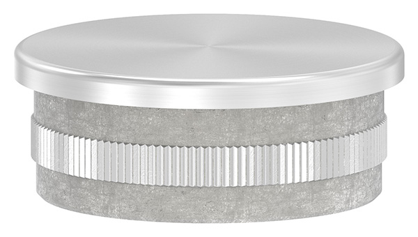 50323-240G Rohrabschlussstopfen, für Rohr 42,4 x 2,0mm, flach, hohl, V2A