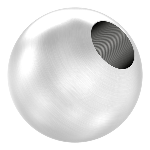 51030-240D Vollkugel, Ø 30mm, mit Durchgangsbohrung 12,2mm, V2A
