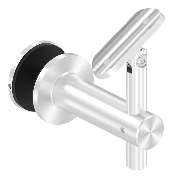 50353-240 Handlaufhalter für Glas mit Gelenk inkl. Handlaufanschlussplatte für Rohr 42,4mm (nicht austauschbar
