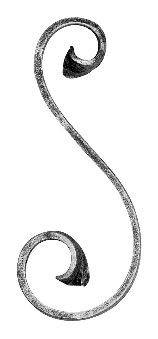 Zierelement 10x4mm, 150x60mm, links