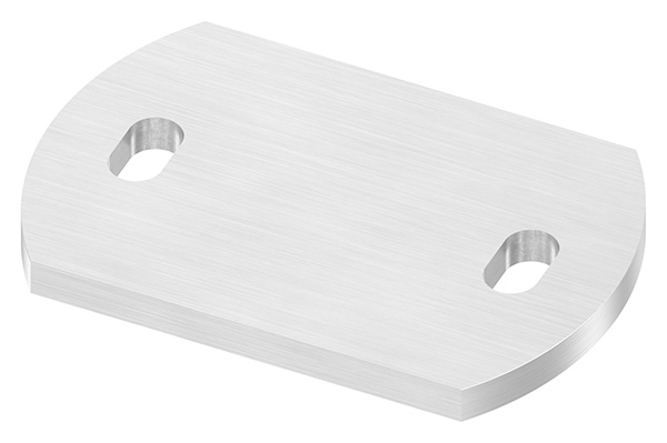 Ankerplatte, 120 x 80 x 8mm, mit Längsschliff, V2A