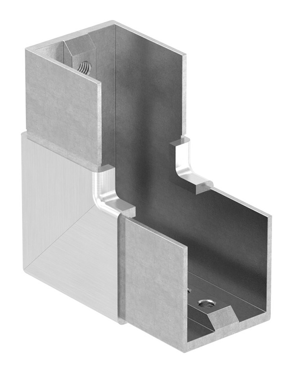 Eckbogen, vertikal, für Nutrohr 40 x 40mm, "Rahmenecke"