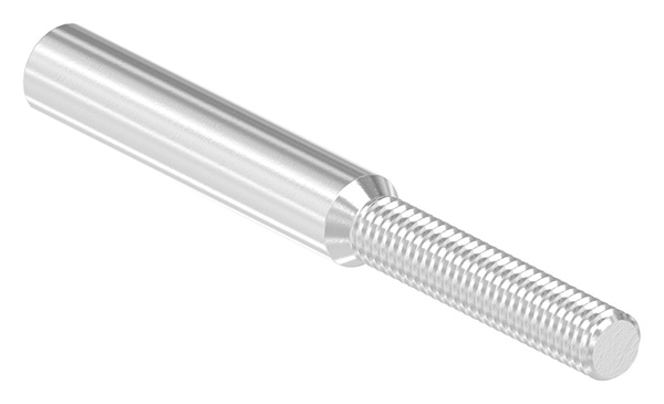 Gewindeterminal für Seil 5mm, mit Außengewinde M6 rechts, zum Selbstverpressen, V2A