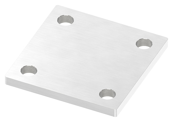 Ankerplatte, 100 x 100 x 8mm, mit Längsschliff, V2A