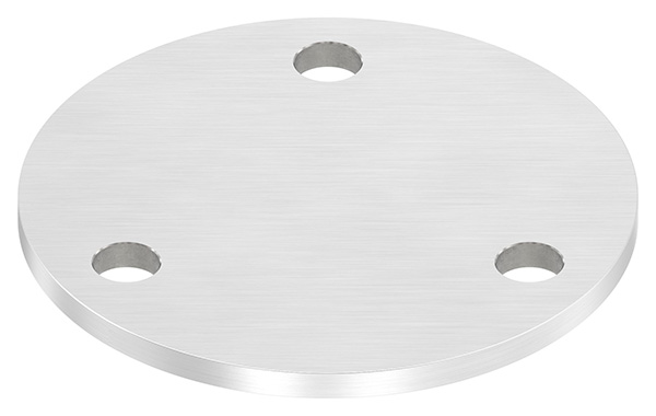 Ankerplatte, Ø 120 x 6mm, mit Längsschliff, V4A