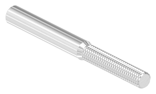 Gewindeterminal für Seil 4mm, mit Außengewinde M6 rechts, zum Selbstverpressen, V2A