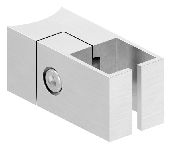 Blechhalter für Klemmprofil 20 x 20mm, Anschluss: 42,4mm, V2A