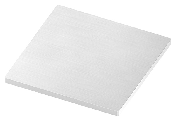 Ankerplatte, 120 x 120 x 6mm, mit Längsschliff, V2A