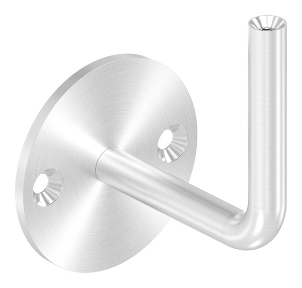 Handlaufhalter oben mit Innengewinde M6, Ronde und Bügel verschraubt, V2A