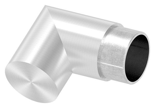 Eckbogen 90°, für 42,4 x 2,0mm, als Endstück flach, V2A