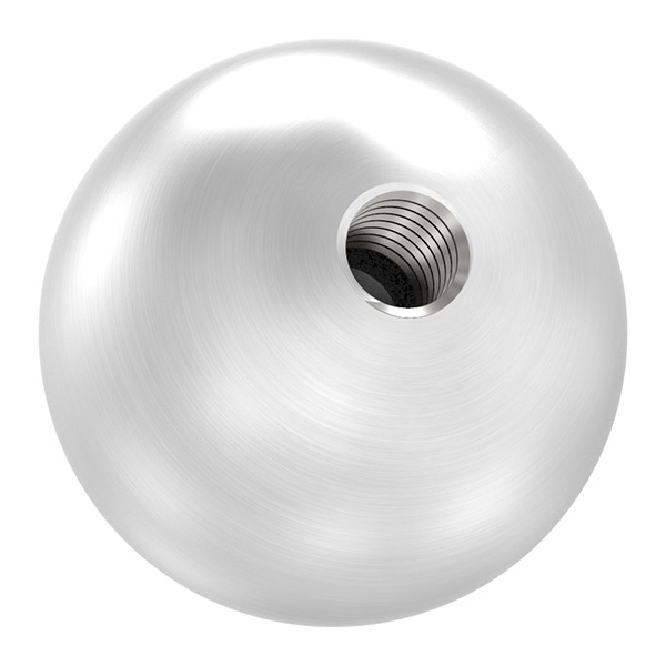 51025-240 Vollkugel, Ø 25mm, mit Gewinde M6, V2A